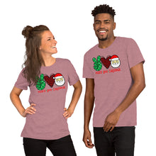 Load image into Gallery viewer, Peace Love Christmas 3 - Short-Sleeve Unisex T-Shirt