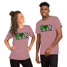 Load image into Gallery viewer, Peace Love Soccer - Short-Sleeve Unisex T-Shirt