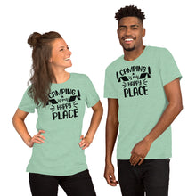 Load image into Gallery viewer, Camping is my Happy Place - Short-Sleeve Unisex T-Shirt