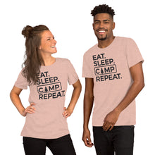 Load image into Gallery viewer, Eat Sleep Camp Repeat Short-Sleeve Unisex T-Shirt