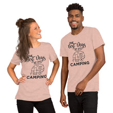 Load image into Gallery viewer, The Best Days Are Spent Camping Short-Sleeve Unisex T-Shirt