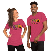 Load image into Gallery viewer, Peace Love Halloween - Short-Sleeve Unisex T-Shirt