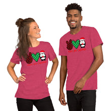 Load image into Gallery viewer, Peace Love Christmas 1 - Short-Sleeve Unisex T-Shirt
