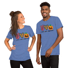 Load image into Gallery viewer, Peace Love Halloween - Short-Sleeve Unisex T-Shirt