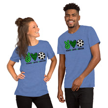 Load image into Gallery viewer, Peace Love Soccer - Short-Sleeve Unisex T-Shirt