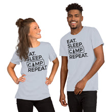 Load image into Gallery viewer, Eat Sleep Camp Repeat Short-Sleeve Unisex T-Shirt