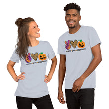 Load image into Gallery viewer, Peace Love Halloween - Short-Sleeve Unisex T-Shirt