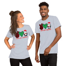 Load image into Gallery viewer, Peace Love Christmas 1 - Short-Sleeve Unisex T-Shirt