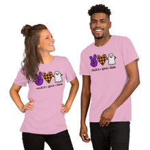 Load image into Gallery viewer, Peace Love Boo - Short-Sleeve Unisex T-Shirt