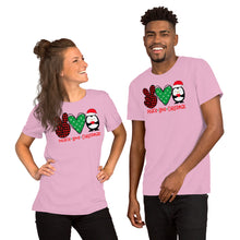 Load image into Gallery viewer, Peace Love Christmas 1 - Short-Sleeve Unisex T-Shirt