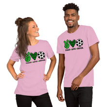 Load image into Gallery viewer, Peace Love Soccer - Short-Sleeve Unisex T-Shirt