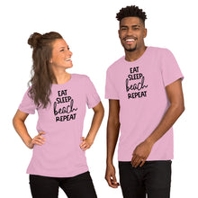 Load image into Gallery viewer, Eat Sleep Beach Repeat - Short-Sleeve Unisex T-Shirt