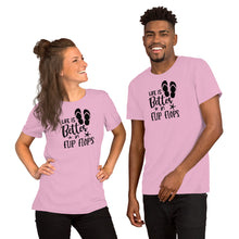 Load image into Gallery viewer, Life is Better in Flip Flops - Short -Sleeve Unisex T-Shirt