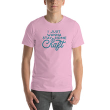 Load image into Gallery viewer, Stay Home And Craft - Aqua - Glitter - Short-Sleeve Unisex T-Shirt