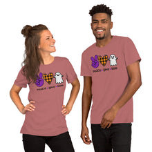Load image into Gallery viewer, Peace Love Boo - Short-Sleeve Unisex T-Shirt