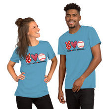 Load image into Gallery viewer, Peace Love Baseball - Short-Sleeve Unisex T-Shirt