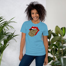 Load image into Gallery viewer, Red Lips and Leopard Tongue - Short-Sleeve Unisex T-Shirt