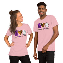 Load image into Gallery viewer, Peace Love Boo - Short-Sleeve Unisex T-Shirt