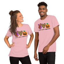 Load image into Gallery viewer, Peace Love Halloween - Short-Sleeve Unisex T-Shirt