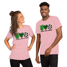 Load image into Gallery viewer, Peace Love Soccer - Short-Sleeve Unisex T-Shirt
