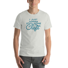Load image into Gallery viewer, Stay Home And Craft - Aqua - Glitter - Short-Sleeve Unisex T-Shirt