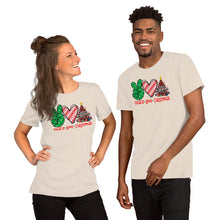 Load image into Gallery viewer, Peace Love Christmas 4 - Short-Sleeve Unisex T-Shirt