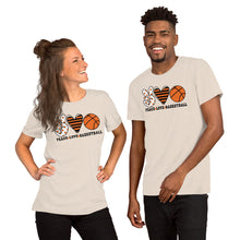 Load image into Gallery viewer, Peace Love Basketball - Short-Sleeve Unisex T-Shirt