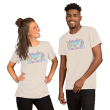 Load image into Gallery viewer, Peace Love Unicorns - Short-Sleeve Unisex T-Shirt