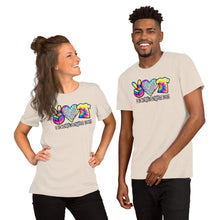 Load image into Gallery viewer, Peace Love Tie Dye - Short-Sleeve Unisex T-Shirt