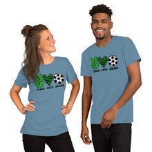 Load image into Gallery viewer, Peace Love Soccer - Short-Sleeve Unisex T-Shirt