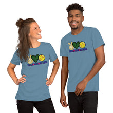Load image into Gallery viewer, Peace Love Softball - Short-Sleeve Unisex T-Shirt