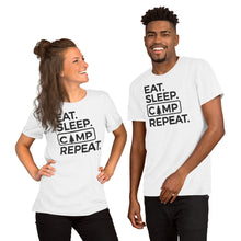 Load image into Gallery viewer, Eat Sleep Camp Repeat Short-Sleeve Unisex T-Shirt