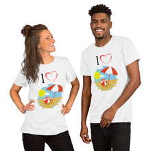 Load image into Gallery viewer, I Heart The Beach 2 Short-Sleeve Unisex T-Shirt
