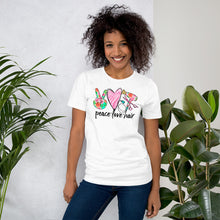 Load image into Gallery viewer, Hair - Peace - Love - Hair Short-Sleeve Unisex T-Shirt
