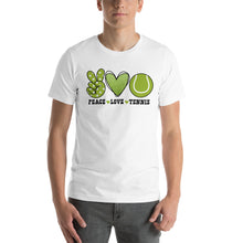 Load image into Gallery viewer, Peace Love Tennis - Short-Sleeve Unisex T-Shirt
