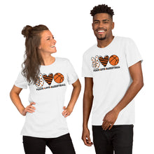 Load image into Gallery viewer, Peace Love Basketball - Short-Sleeve Unisex T-Shirt
