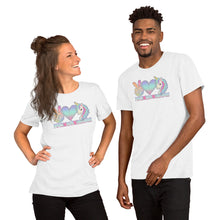 Load image into Gallery viewer, Peace Love Unicorns - Short-Sleeve Unisex T-Shirt
