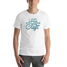 Load image into Gallery viewer, Stay Home And Craft - Aqua - Glitter - Short-Sleeve Unisex T-Shirt