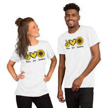 Load image into Gallery viewer, Peace Love Sunshine - Short-Sleeve Unisex T-Shirt