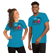 Load image into Gallery viewer, Peace-Love-Travel - Airplane Short-Sleeve Unisex T-Shirt