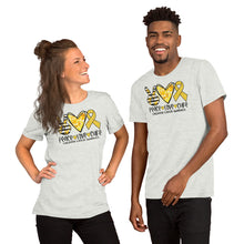 Load image into Gallery viewer, Peace Love Cure Childhood Tie Dye - Short-Sleeve Unisex T-Shirt