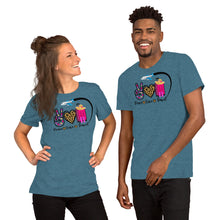 Load image into Gallery viewer, Peace-Love-Travel - Airplane Short-Sleeve Unisex T-Shirt