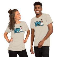 Load image into Gallery viewer, Peace Love Snowmen - Short-Sleeve Unisex T-Shirt