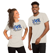 Load image into Gallery viewer, Peace Love Cure Diabetes Tie Dye - Short-Sleeve Unisex T-Shirt