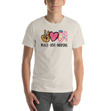 Load image into Gallery viewer, Peace Love Nursing 2 - Short-Sleeve Unisex T-Shirt