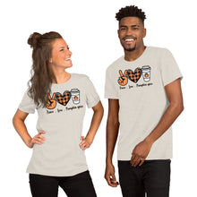 Load image into Gallery viewer, Peace-love-pumpkin - Short-Sleeve Unisex T-Shirt