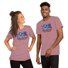 Load image into Gallery viewer, Peace Love Cure Diabetes Tie Dye - Short-Sleeve Unisex T-Shirt