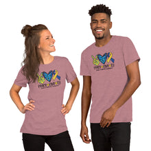 Load image into Gallery viewer, Peace Love T21 Down Syndrome Leopard - Short-Sleeve Unisex T-Shirt