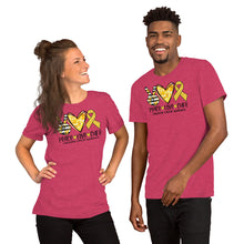 Load image into Gallery viewer, Peace Love Cure Childhood Tie Dye - Short-Sleeve Unisex T-Shirt