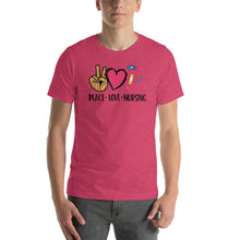 Load image into Gallery viewer, Peace Love Nursing 2 - Short-Sleeve Unisex T-Shirt